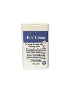 Servetele umede mici pentru curatare monitoare TFT/LCD/notebook, 100/tub, ELIX Clean