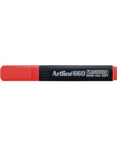 Textmarker ARTLINE 660, varf tesit 1.0-4.0mm - rosu fluorescent