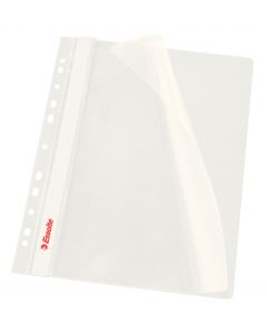 Dosar cu multiperforatii ESSELTE Vivida, PP, A4, 10 buc/set, alb