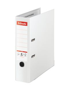 Biblioraft Esselte No.1 Power Jumbo Plus VIVIDA, PP/PP, partial reciclat, FSC, 80 mm, alb