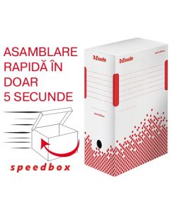 Cutie depozitare si arhivare ESSELTE Speedbox, carton, 150 mm, alb