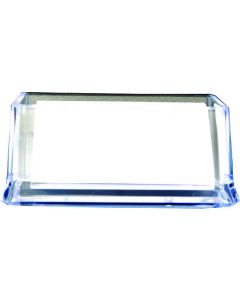 Suport plastic pentru carti de vizita pentru birou, FOSKA - transparent