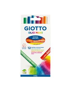 Creioane cerate pe baza de ulei 12 culori/set, GIOTTO
