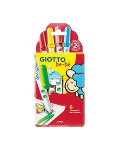 Carioca super lavabila, varf 5mm,  6 culori/cutie, GIOTTO be-be