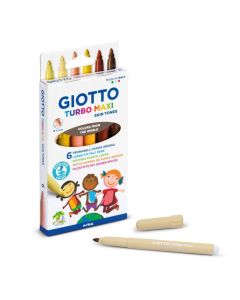 Carioca, nuante tonurile pielii,  6 culori/cutie, GIOTTO Turbo Maxi