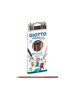 Creioane colorate, culori tonurile pielii, 12 culori/cutie, GIOTTO Stilnovo Skin Tones