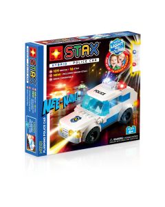 Jucarie Stax - Set constructie copii cu lumini si sunete - Masina de politie