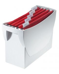 Suport plastic pentru 20 dosare suspendabile, HAN Swing - gri deschis