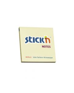 Notes autoadeziv 76 x  76 mm, 100 file, Stick"n - galben pastel