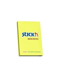 Notes autoadeziv 76 x  51 mm, 100 file, Stick"n - galben neon