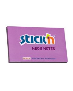 Notes autoadeziv 76 x 127 mm, 100 file, Stick"n - mov neon