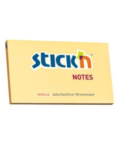 Notes autoadeziv 76 x 127 mm, 100 file, Stick"n - portocaliu pastel