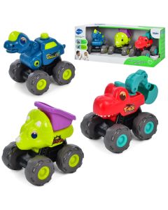 SET VEHICULE DINOZAURI CU SISTEM PULL-BACK