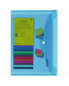 MAPA PROTECTIE A4 CU CAPSA DE INCHIDERE ALBASTRU TRANSPARENT