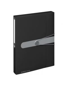MAPA PP A4 40MM EOTG INCHIDERE BUTON CU ELASTIC, NEGRU OPAC