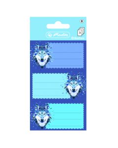 ETICHETE SCOLARE WILD ANIMALS WOLF SET 3X3 COLI