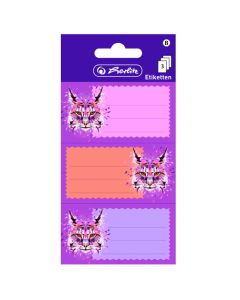 ETICHETE SCOLARE WILD ANIMALS LYNX SET 3X3 COLI