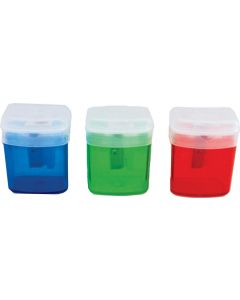 Ascutitoare plastic simpla cu container plastic Artiglio - culori asortate