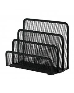 Suport metalic Mesh, pentru sortare scrisori, 3 compartimente, Q-Connect - negru