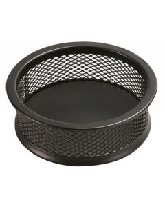 Suport metalic Mesh, pentru agrafe, forma rotunda - D90mm, H32mm, Q-Connect - negru