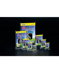 Display plastic cu magneti, pentru pliante, forma T, A4-portrait (210 x 297mm), KEJEA - transparent