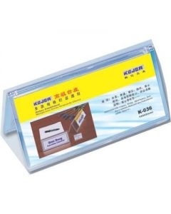 Display nume pentru birou, din plastic flexibil, forma A, 100 x 220mm, KEJEA - transparent