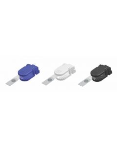 Clips plastic pentru ecuson, 10 buc/set, KEJEA - alb