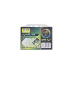 Suport PP, pentru carduri, 105 x  74mm, orizontal cu sistem de agatare, 10 buc/set, KEJEA - transp.
