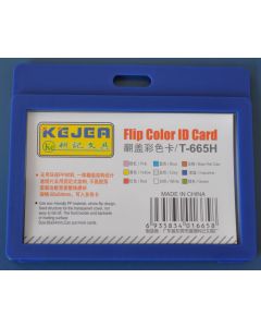 Suport PP tip flip, pentru carduri,  85 x  55mm, orizontal, 5 buc/set, KEJEA - bleumarin