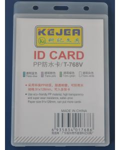 Suport PP water proof, pentru carduri,  91 x 128mm, vertical, 5 buc/set, KEJEA - transparent