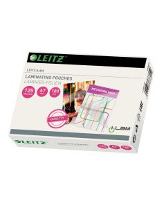 Folie laminare LEITZ, la cald, A7, 125 mic, 100 buc/set