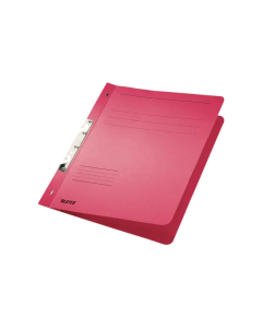 Dosar cu sina Leitz 1/1, carton, A4, incopciat, 170 coli, rosu