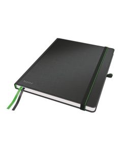 Caiet de birou LEITZ Complete, coperta dura, format iPad, 80 coli, dictando, negru