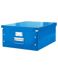Cutie depozitare LEITZ WOW Click & Store, carton laminat, mare, albastru