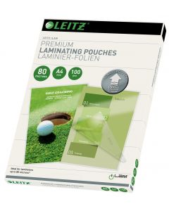 Folie laminare LEITZ UDT, la cald, A4,  80 mic, 100 buc/ set