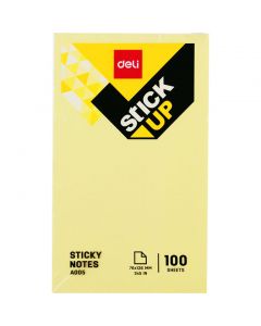 NOTES ADEZIV 76*126MM GALBEN 100 FILE DELI