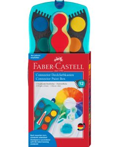 ACUARELE 12 CULORI TURCOAZ CONNECTOR FABER-CASTELL