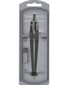 COMPAS QUICK-SET GRIP NEGRU FABER-CASTELL