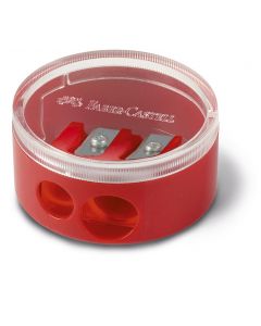 ASCUTITOARE PLASTIC DUBLA CU CONTAINER TWIST OFF ROSIE/ALBASTRA