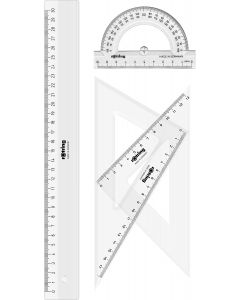 SET GEOMETRIE 4 PIESE ECHER 45/20 ECHER 60/23 RAPORTOR 180 RIGLA