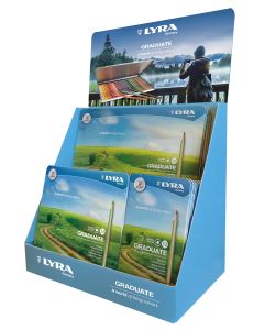 Display cutii metalice cu creioane colorate LYRA Graduate Graphite