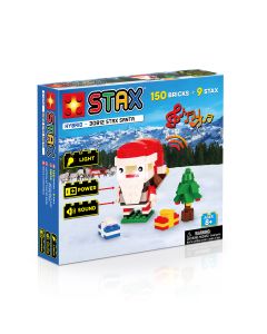 Set de construit de jucarie STAX, cu Mos Craciun, sunete si lumini
