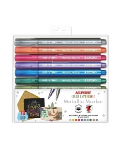 Marker metalic, varf 2,9 mm, 10 buc/set, ALPINO