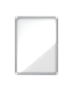 Avizier NOBO Premium Plus, interior, otel emailat, 9x A4, cu usa si cheie, magnetic, alb