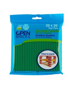 Jucarie - Seturi de constructie - Placi verzi 20x20 (4 buc)