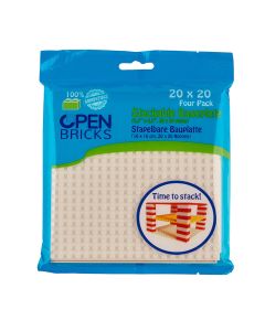 Jucarie - Seturi de constructie - Placi albe 20x20 (4 buc)