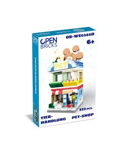 Set de constructie copii - Magazin de animale (222 piese)