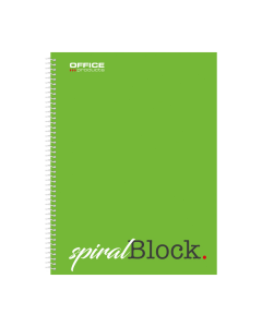 Caiet cu spirala, A4, 80 file - 70g/mp, coperti carton, rosie, Office Products - matematica