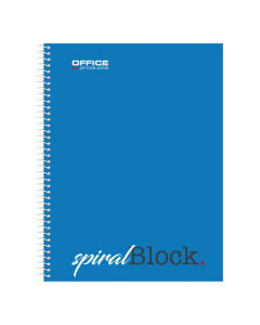 Caiet cu spirala, A5, 80 file - 70g/mp, coperti carton, albastra, Office Products - matematica