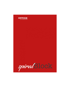 Caiet cu spirala, A4, 80 file - 70g/mp, coperti carton, rosie, Office Products - dictando